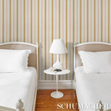 Schumacher Coco Stripe Marigold Wallpaper