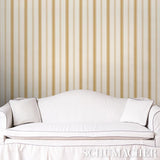Schumacher Coco Stripe Marigold Wallpaper