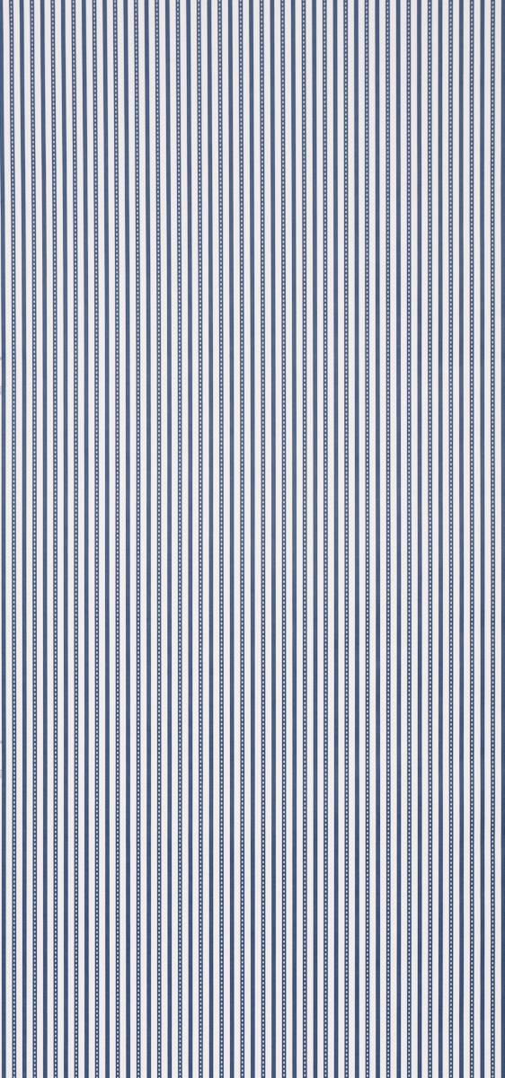 Schumacher Mathis Ticking Stripe Indigo Wallpaper