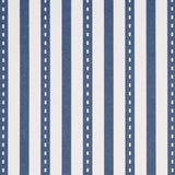 Schumacher Mathis Ticking Stripe Indigo Wallpaper