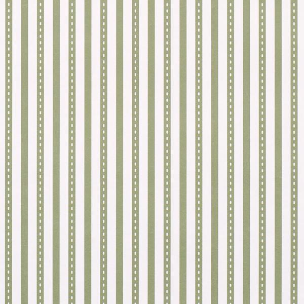 Schumacher Mathis Ticking Stripe Leaf Wallpaper