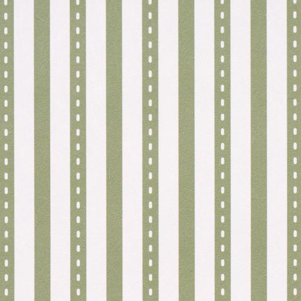 Schumacher Mathis Ticking Stripe Leaf Wallpaper