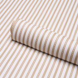 Schumacher Mathis Ticking Stripe Neutral Wallpaper