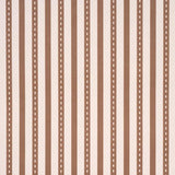 Schumacher Mathis Ticking Stripe Umber Wallpaper