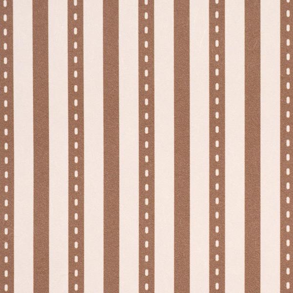 Schumacher Mathis Ticking Stripe Umber Wallpaper