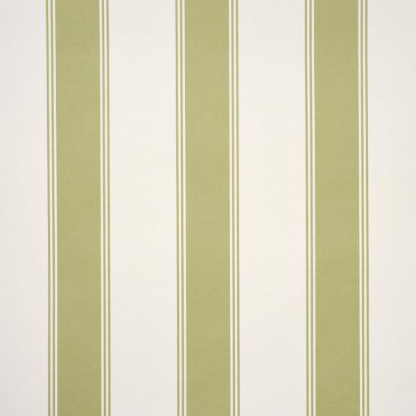 Schumacher Rafe Stripe Leaf Wallpaper