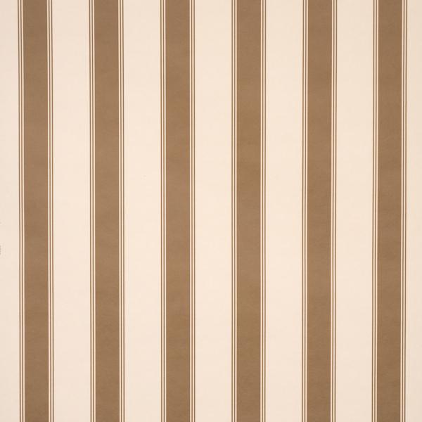 Schumacher Rafe Stripe Chocolate Wallpaper