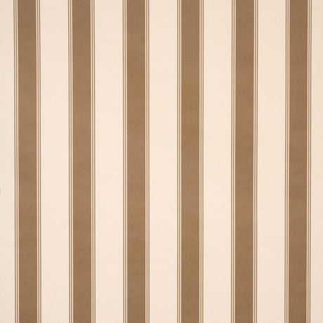 Schumacher Rafe Stripe Chocolate Wallpaper