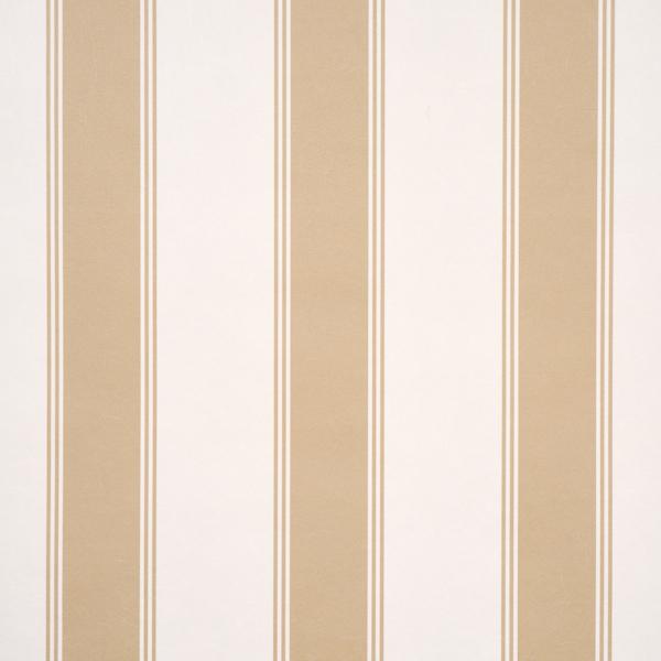 Schumacher Rafe Stripe Neutral Wallpaper