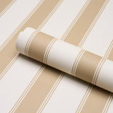 Schumacher Rafe Stripe Neutral Wallpaper