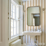 Schumacher Rafe Stripe Neutral Wallpaper