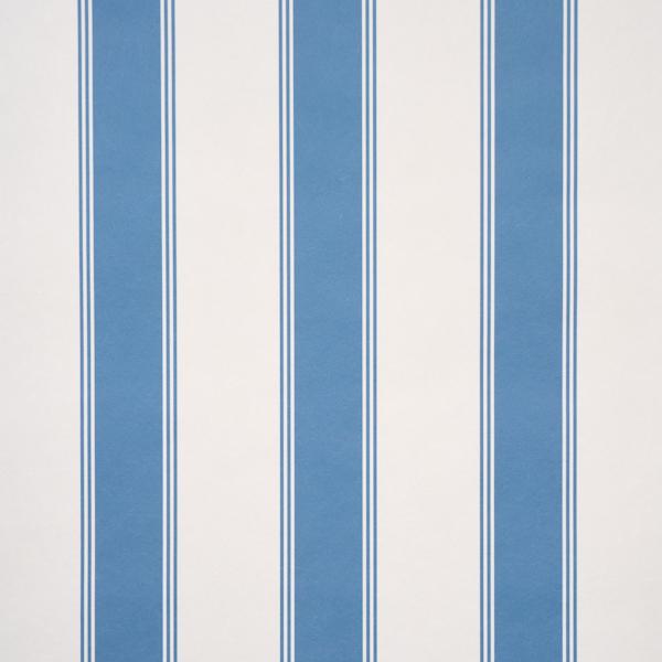 Schumacher Rafe Stripe Azure Wallpaper