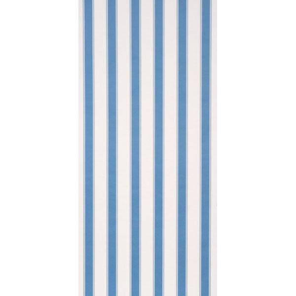 Schumacher Rafe Stripe Azure Wallpaper
