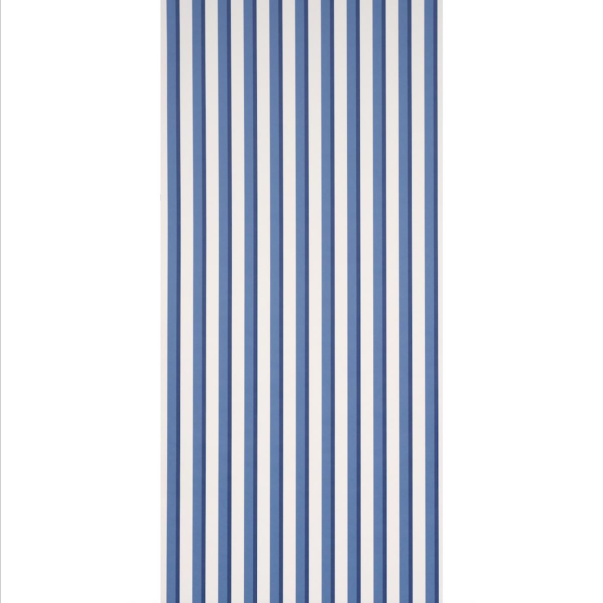 Schumacher Rigsby Stripe Delft Wallpaper