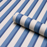 Schumacher Rigsby Stripe Delft Wallpaper