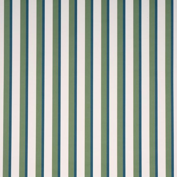 Schumacher Rigsby Stripe Peacock Wallpaper