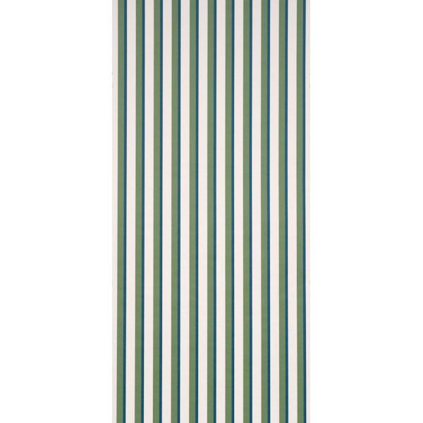 Schumacher Rigsby Stripe Peacock Wallpaper