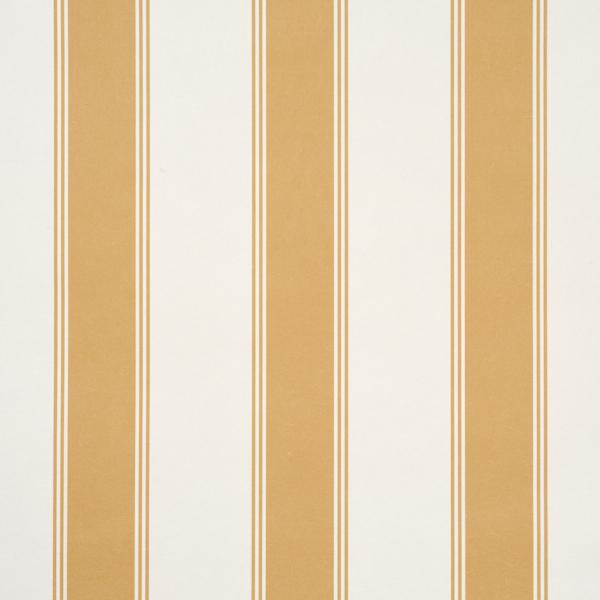 Schumacher Rafe Stripe Marigold Wallpaper