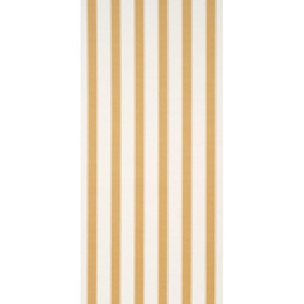 Schumacher Rafe Stripe Marigold Wallpaper