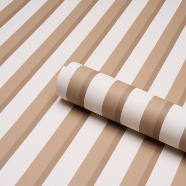 Schumacher Rigsby Stripe Driftwood Wallpaper