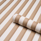 Schumacher Rigsby Stripe Driftwood Wallpaper