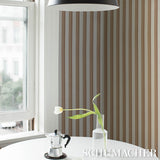 Schumacher Rigsby Stripe Driftwood Wallpaper