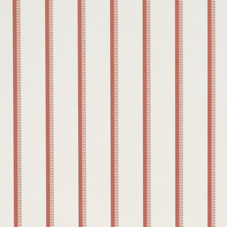 Schumacher Tyla Stripe Terracotta Wallpaper