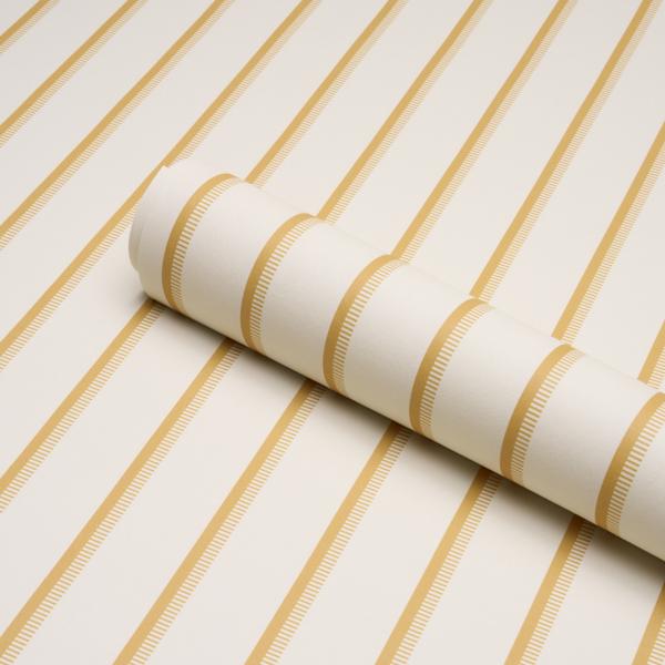Schumacher Tyla Stripe Butternut Wallpaper