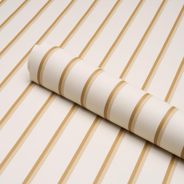 Schumacher Tyla Stripe Dijon Wallpaper