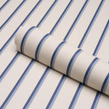Schumacher Tyla Stripe Indigo Wallpaper