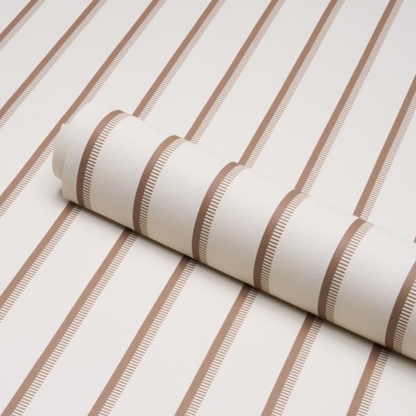 Schumacher Tyla Stripe Umber Wallpaper