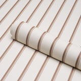 Schumacher Tyla Stripe Umber Wallpaper