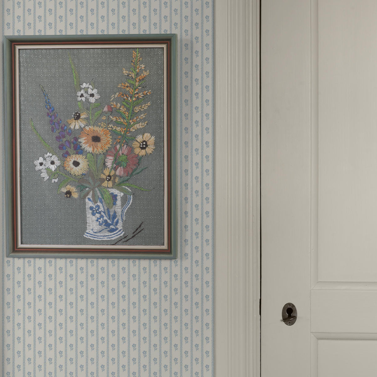 Schumacher Lilla Lyckan Blue Wallpaper