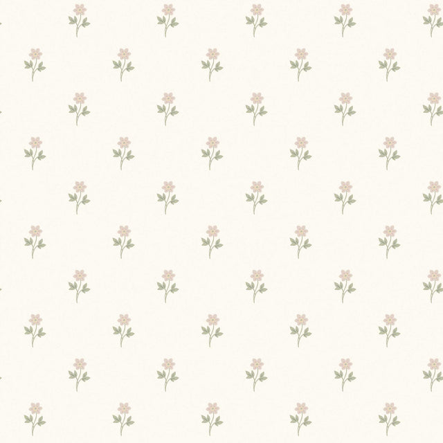 Schumacher Anemone By Boråstapeter Blush Wallpaper