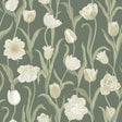Schumacher La Belle Epoque Jade Wallpaper