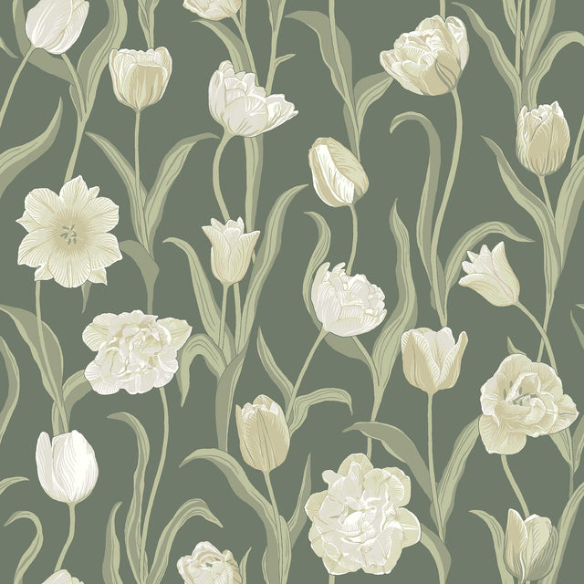 Schumacher La Belle Epoque Jade Wallpaper