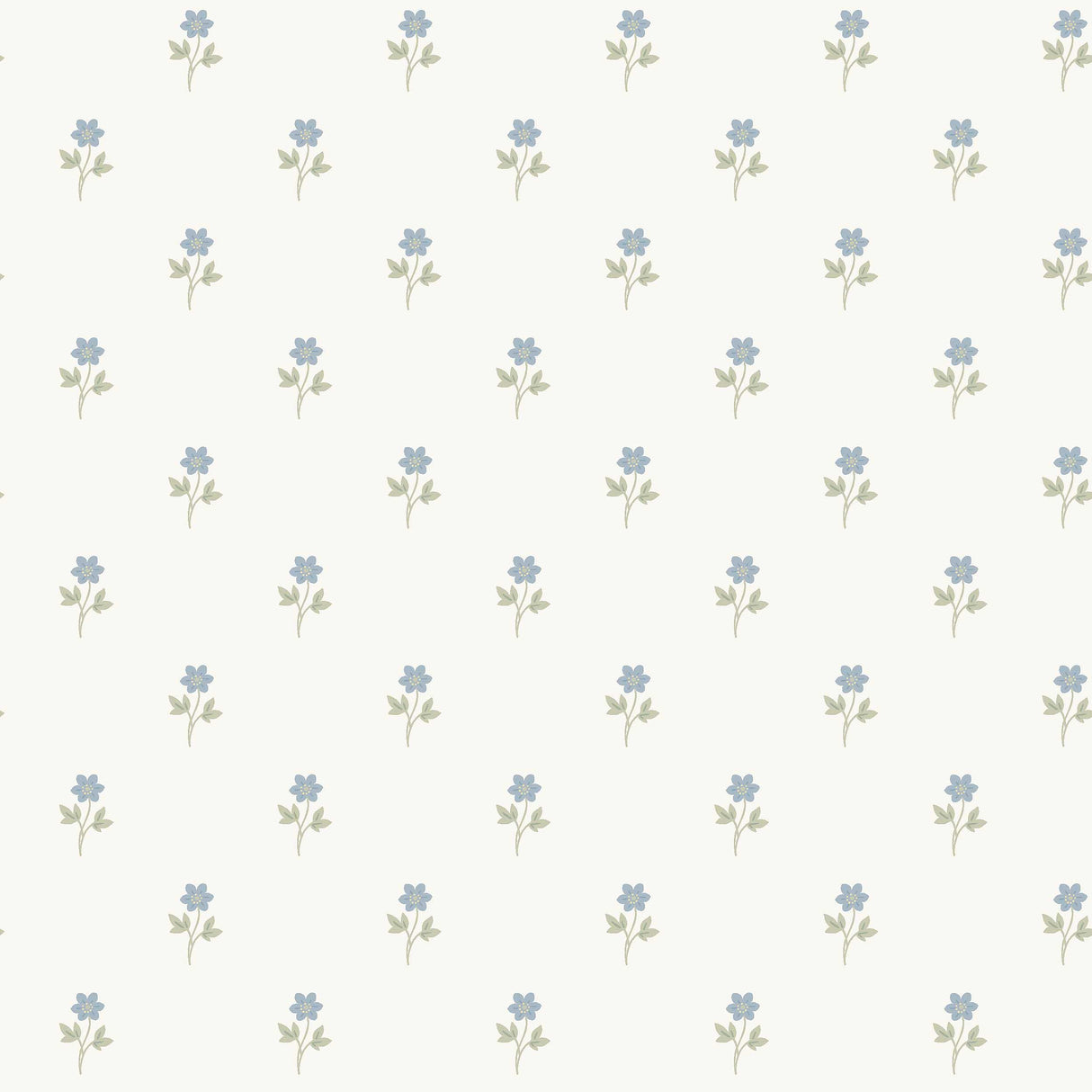Schumacher Anemone By Boråstapeter Blue Wallpaper