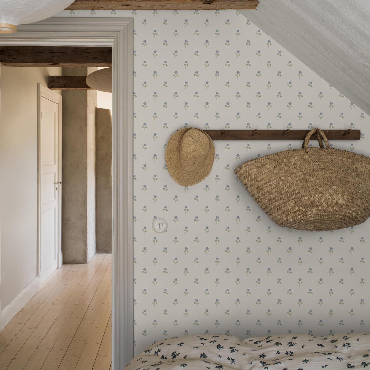 Schumacher Anemone By Boråstapeter Blue Wallpaper