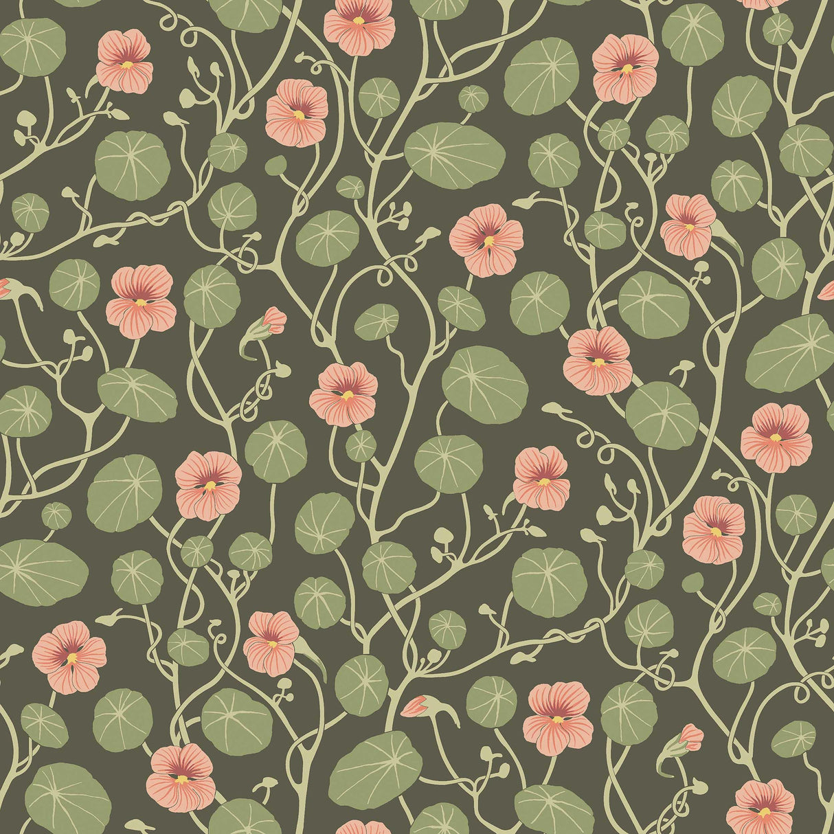Schumacher Krasse Olive Wallpaper