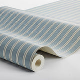 Schumacher Pärlrand Blue Wallpaper