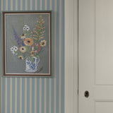 Schumacher Pärlrand Blue Wallpaper