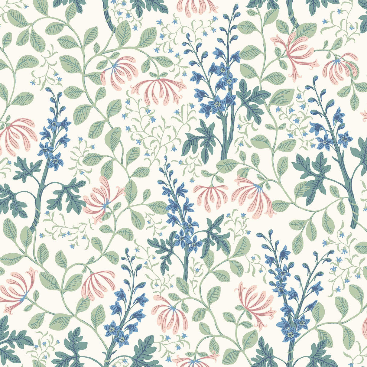 Schumacher Trädgårdsfröjd Spring Wallpaper