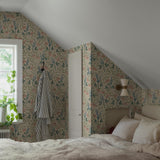 Schumacher Trädgårdsfröjd Natural Wallpaper