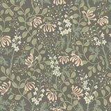 Schumacher Trädgårdsfröjd Charcoal Wallpaper
