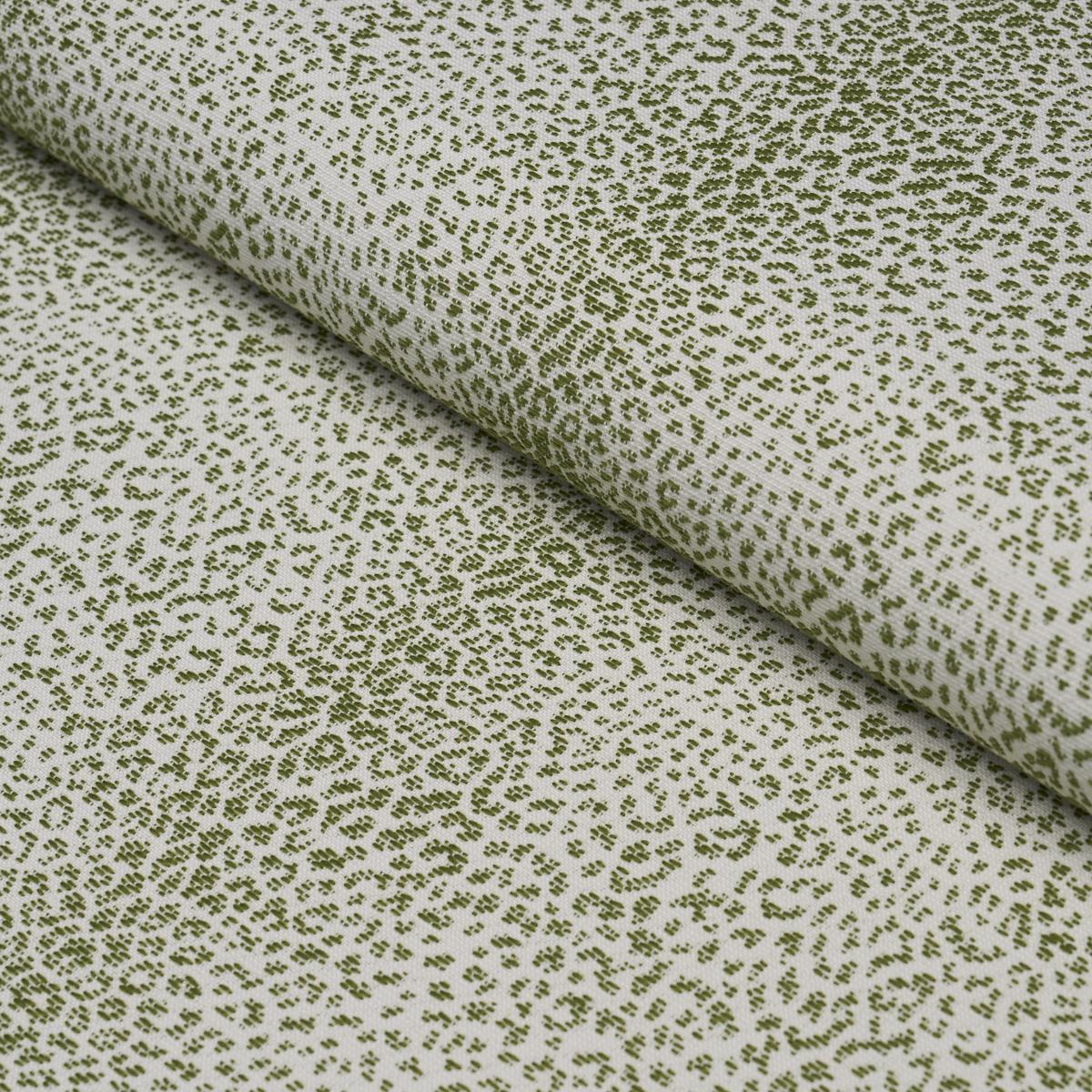 Schumacher Mini Leopard Outdoor Green Fabric