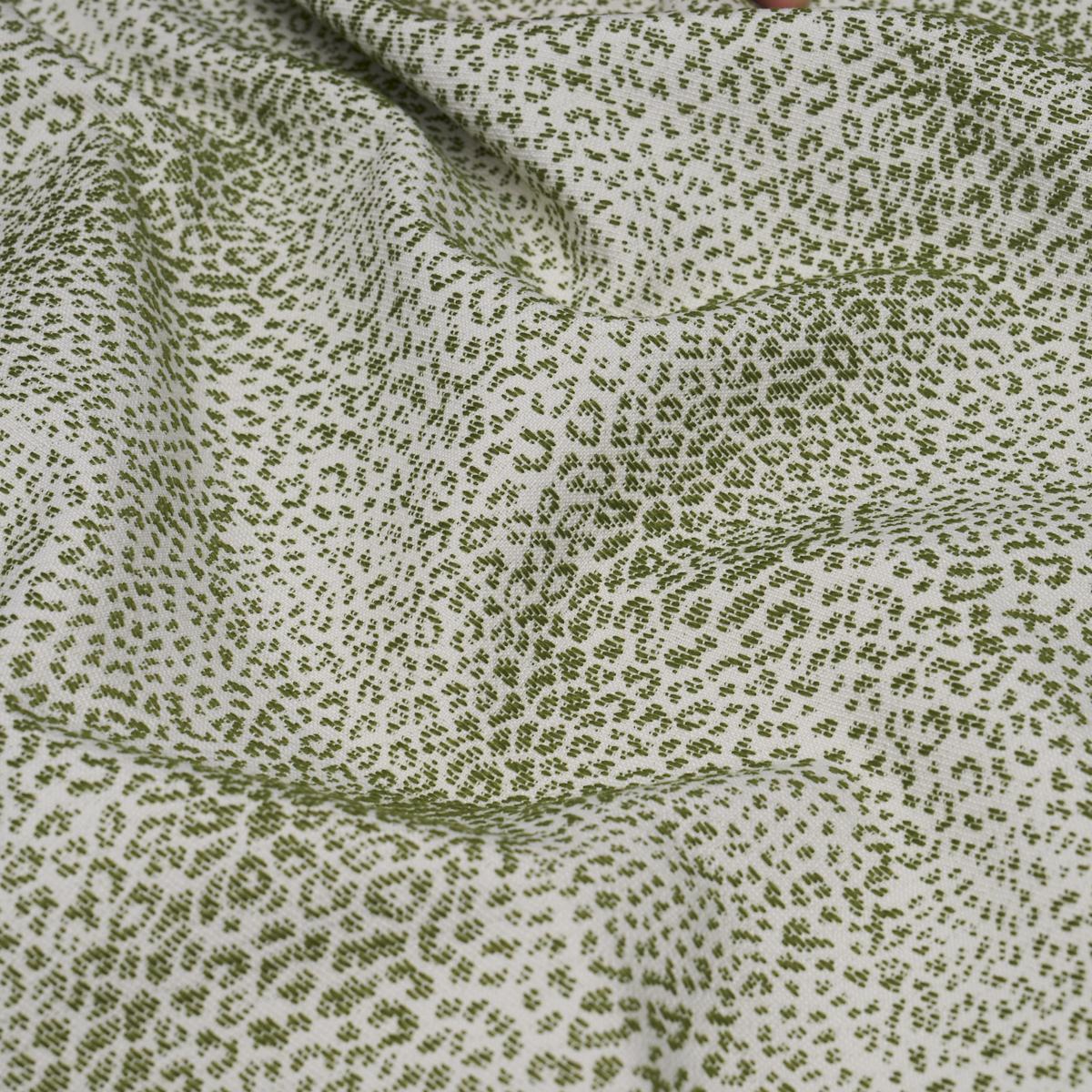 Schumacher Mini Leopard Outdoor Green Fabric
