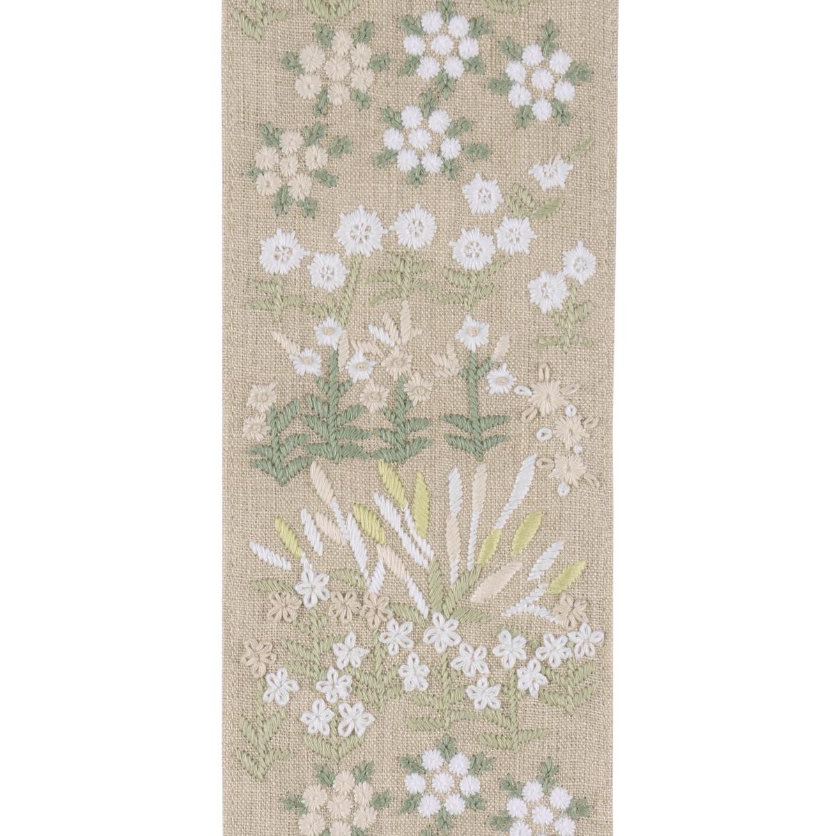 Schumacher Green Lula Embroidered Tape