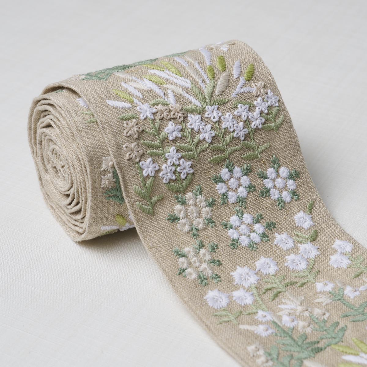 Schumacher Green Lula Embroidered Tape