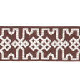 Schumacher Grey On Brown Knotted Trellis Tape