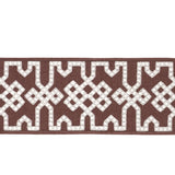 Schumacher Grey On Brown Knotted Trellis Tape